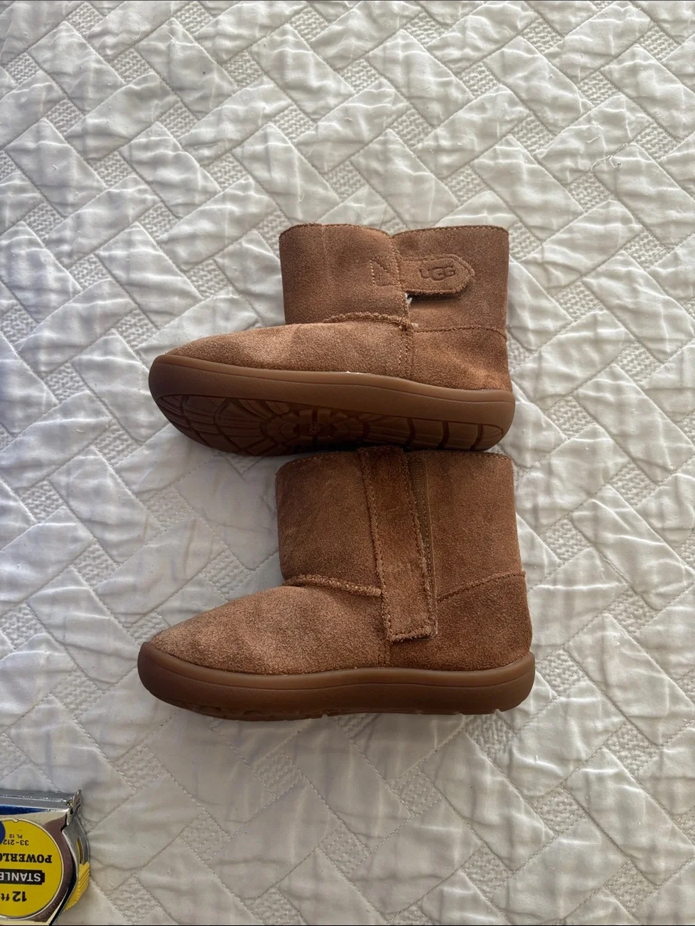 Ugg Brown Suede Shearling-Lined Baby Boots